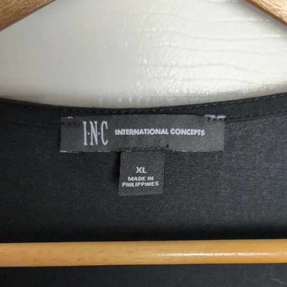 INC International Concepts Black Blouse - Picture 2 of 10